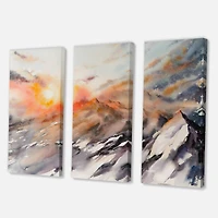 Designart - Majestic Sunset In The Mountains Landscape
