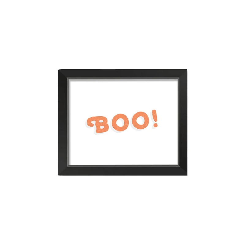 Boo! Black Framed Print Wall Art