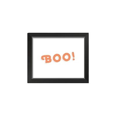 Boo! Black Framed Print Wall Art