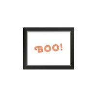 Boo! Black Framed Print Wall Art