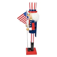 15" Patriotic Uncle Sam Nutcracker Accent