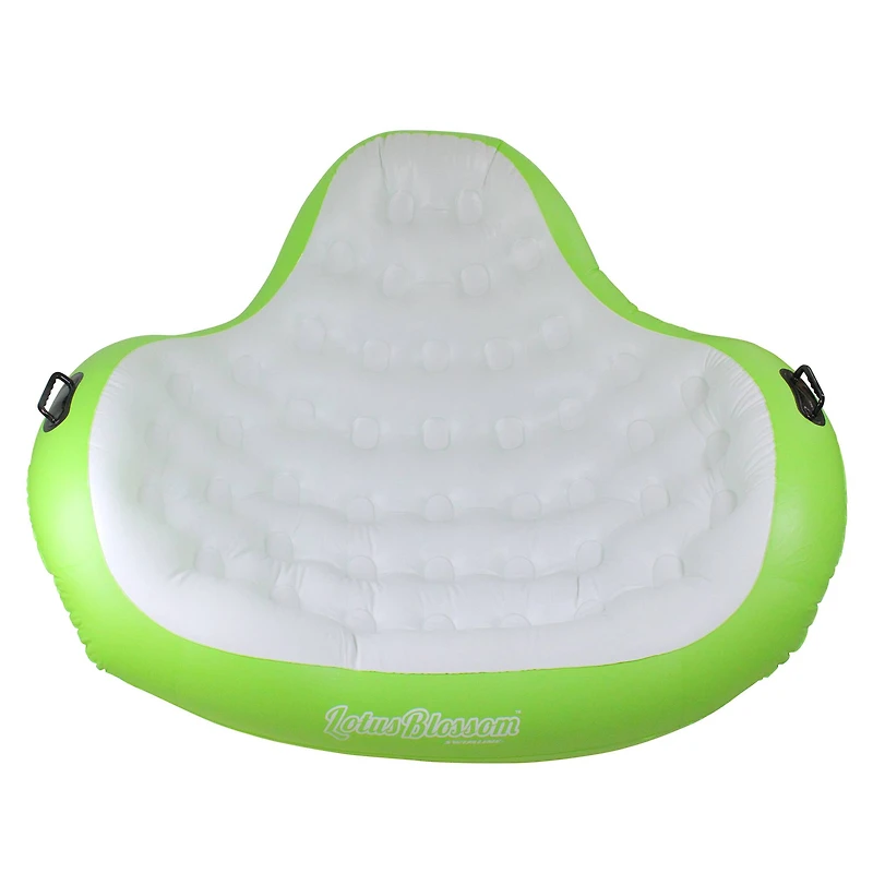 80" Inflatable Green Lotus Blossom Swimming Pool Duo Lounger