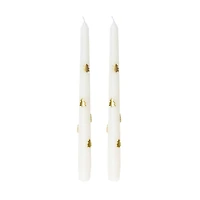 10" Ivory with Gold Trees Taper Candles, 2ct. by Ashland®
