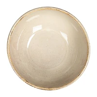 Hello Honey® Tan & Marine Round Geometric Stoneware Bowl
