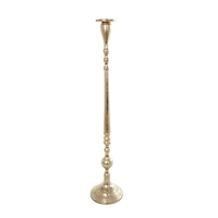 Gold Aluminum Tall Pillar Candle Holder Set