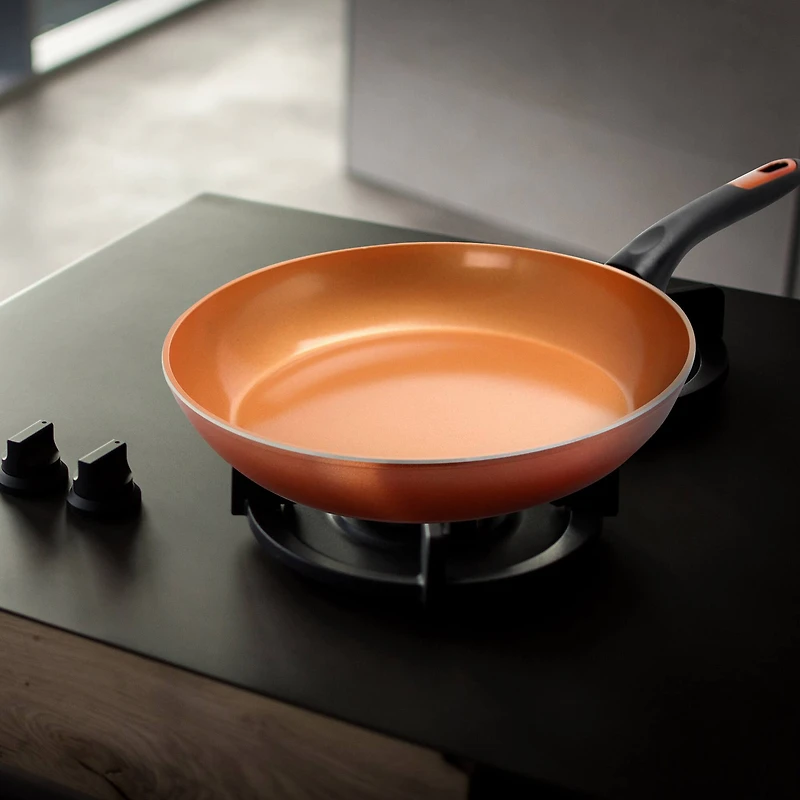 Gibson® Cuisine Hummington 12" Metallic Copper Aluminum Frying Pan