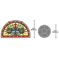 Design Toscano 27" Palladio Demi-Lune Stained Glass Window
