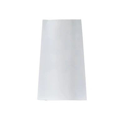 14" White Modern Metal Vase