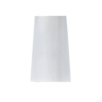 14" White Modern Metal Vase