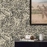 Tommy Bahama Zebra Leaf Peel & Stick Wallpaper