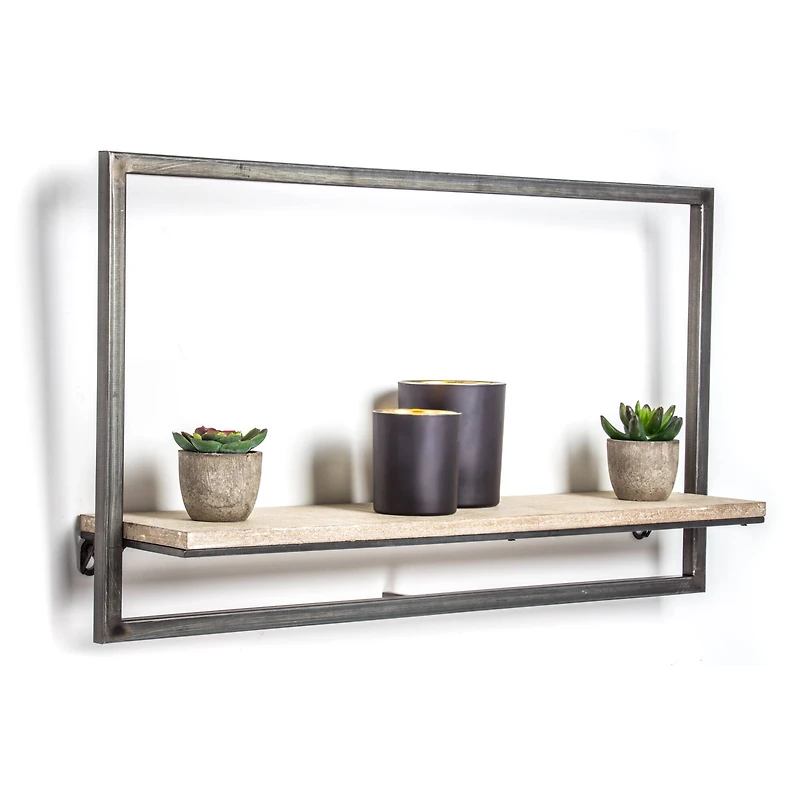 White Rustic Hanging One Shelf Rack