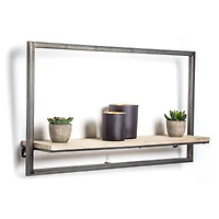 White Rustic Hanging One Shelf Rack