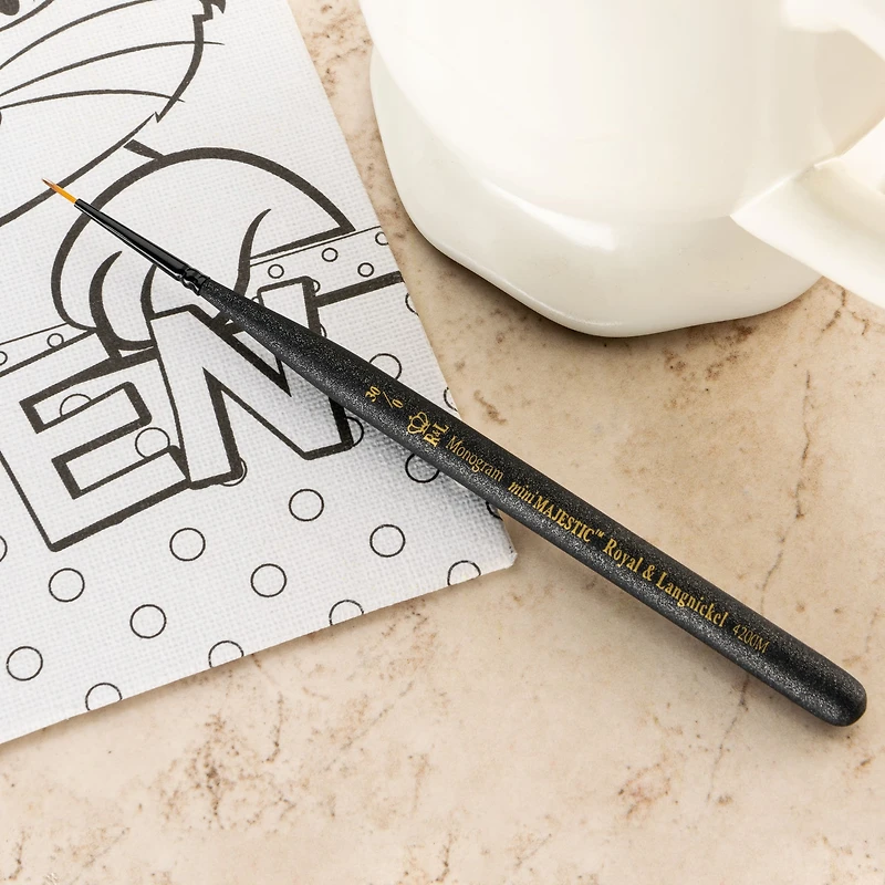 Royal & Langnickel® Mini Majestic™ Short Handle Monogram Brush