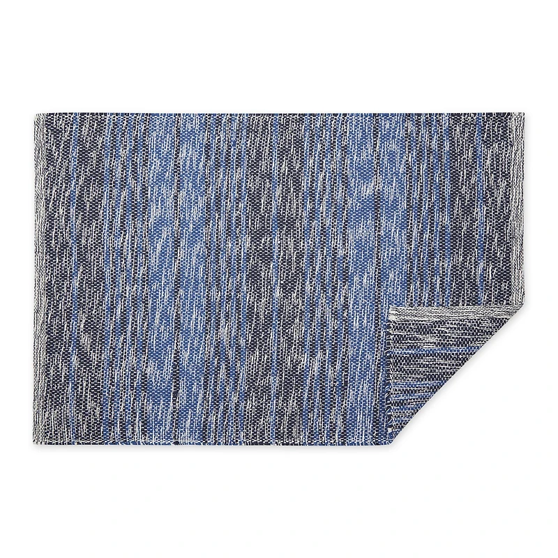 DII® Variegated Stripe Handwoven Recycled Yarn Rug