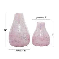 CosmoLiving by Cosmopolitan Purple Glass Vase Set