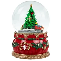 6" Musical Christmas Tree & Train Animated Water Globe