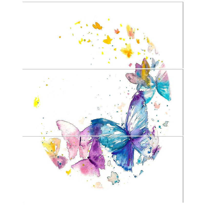 Designart - Butterfly on White Paper