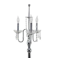 Silver Metal Floor Lamp 16" x 16" x 63
