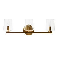 Hello Honey® Robert Stevenson Lighting Berkley Metal & Glass 3-Light Vanity Light