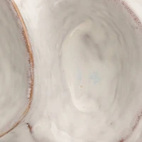 Hello Honey® 8" White Dual Harmony Stoneware Pedestal Dish