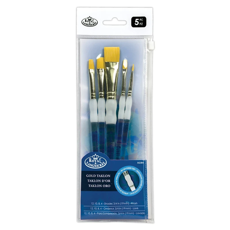 Soft-Grip 5 Piece Brush Set, Flats