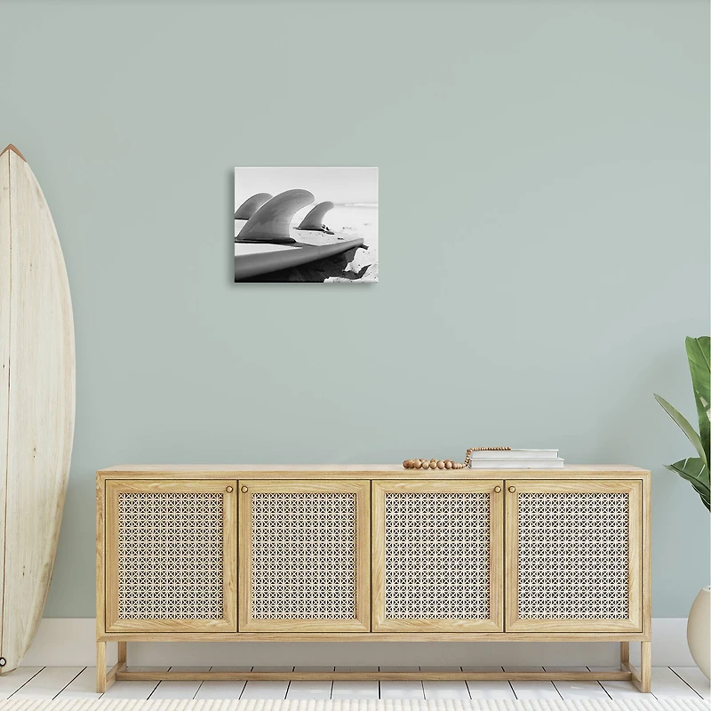 Stupell Industries Surfboard Fins Beach Coast Photography Canvas Wall Art