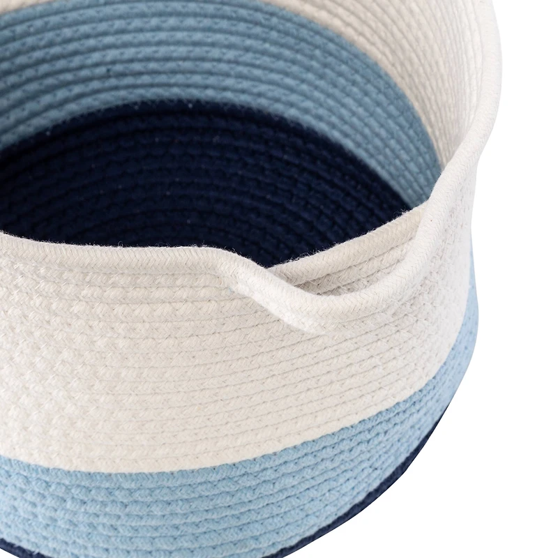 Honey Can Do Blue Ombré Nesting Cotton Rope Storage Basket Set