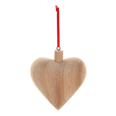 3.25" Unfinished Heart DIY Wood Ornament by Make Market®