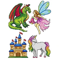 Crafting Spark Magic Heroes Plastic Canvas Counted Cross Stitch Kit