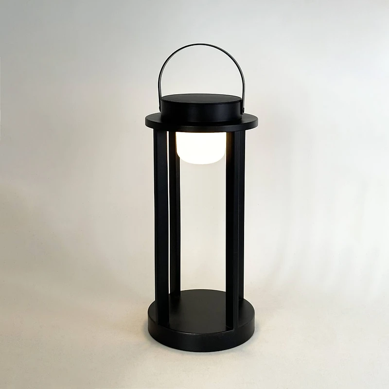 15" Black Metal Solar Lantern by Ashland®