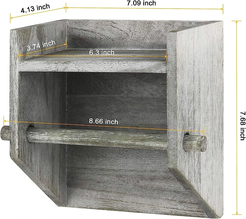 Olive Green Toilet Paper Holder with Storage