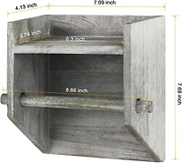 Olive Green Toilet Paper Holder with Storage