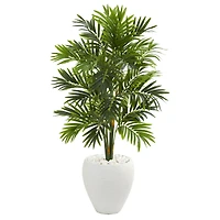 4ft. Areca Artificial Palm Tree in White Planter