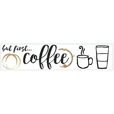 RoomMates But First Coffee Peel & Stick Wall Decals