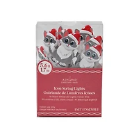 18ct. Warm White LED Gray Cat String Lights on Silver Wire by Ashland®