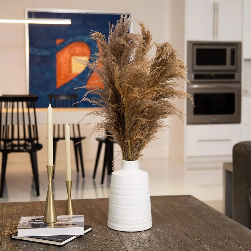 2.5ft. Dried Natural Pampas Arrangement in Ceramic Vase