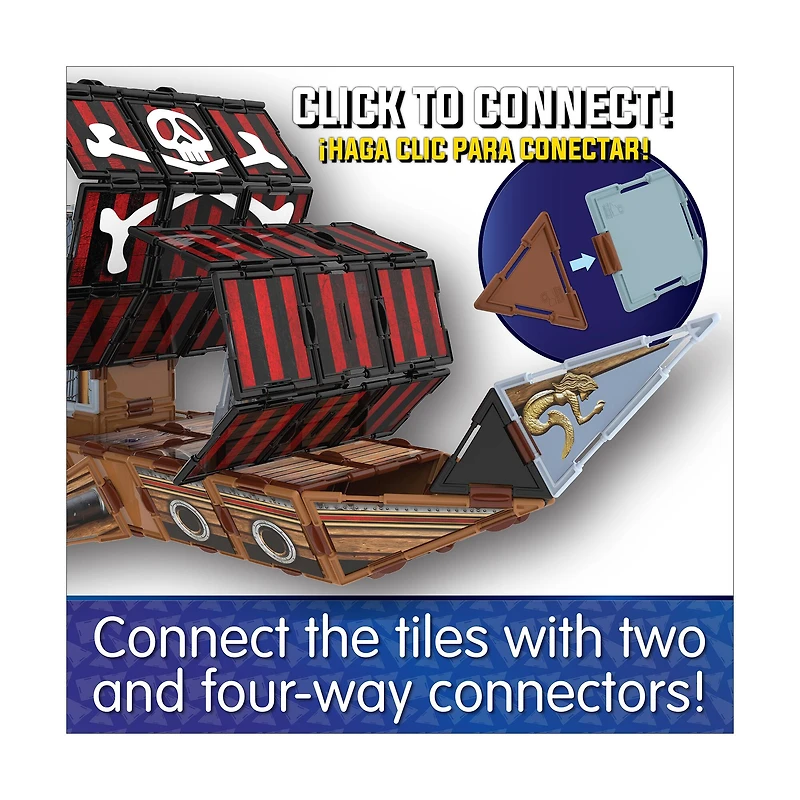 Techno Tiles - Pirate Ship: 200+ Pcs