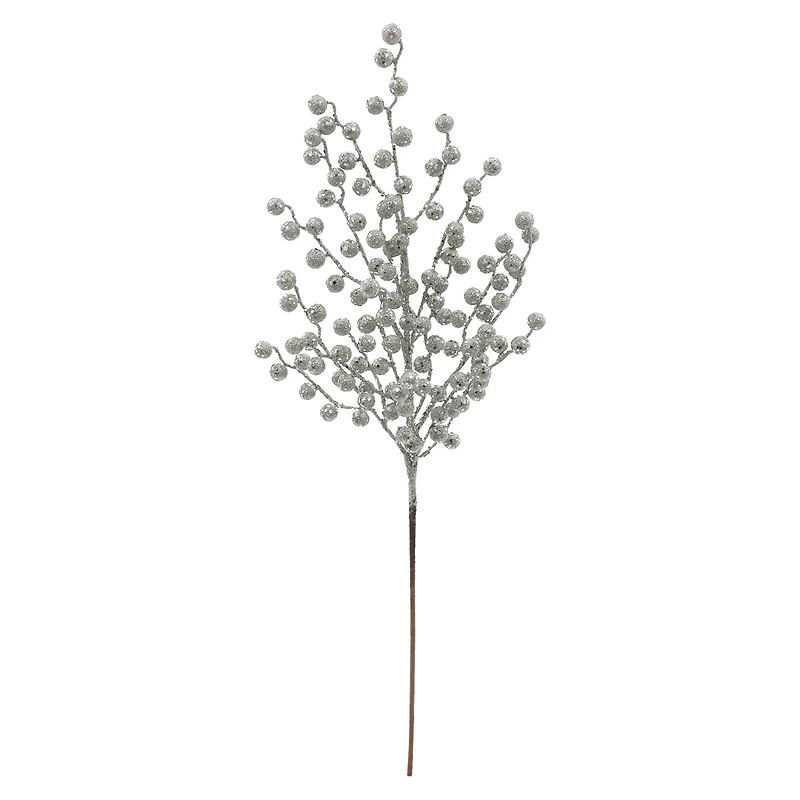 27" Silver Glitz Berry Stem by Ashland®