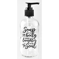 8oz. Soap is to The Body Glass Soap Dispenser