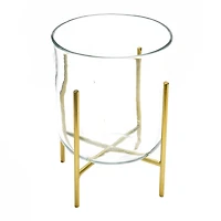 Hello Honey® Gold Finish Vases & Candle Holders With Metal Stands Set