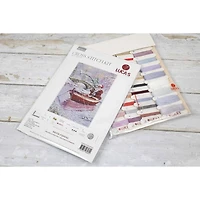 Luca-S Santa Fishing Counted Cross Stitch Kit