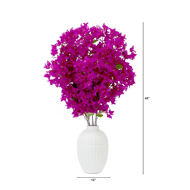 40" Artificial Purple Bougainvillea Arrangement with Vase
