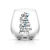 JoyJolt® Star Wars™ 15oz. New Hope Obi-Wan Kenobi Blue Lightsaber Stemless Drinking Glass, 2ct.