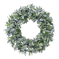 28" Flocked Lamb's Ear Spring Wreath
