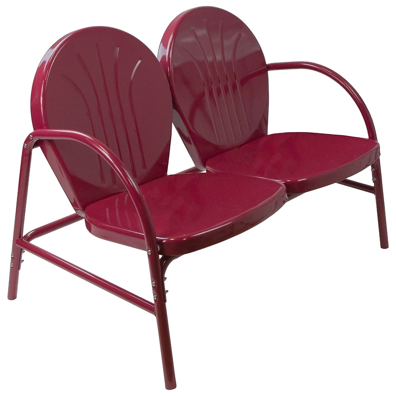 42" Mulberry Retro Tulip Outdoor Loveseat