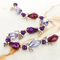 Purple Mix Glass & Metal Angel Beads by Bead Landing™