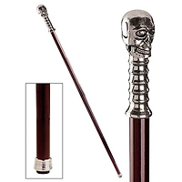 Design Toscano 3ft. The Padrone Collection Alas Poor Yorick Pewter Walking Stick