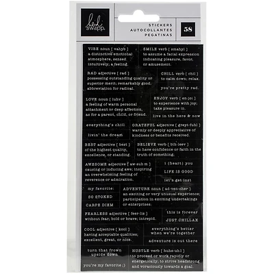 Heidi Swapp Old School Definition Stickers 58/Pkg- 