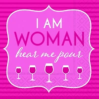 JAM Paper I Am Woman Cocktail Napkins, 40ct.