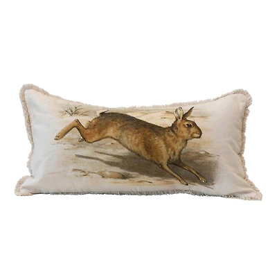 Hello Honey® Vintage Rabbit & Fringe Lumbar Pillow